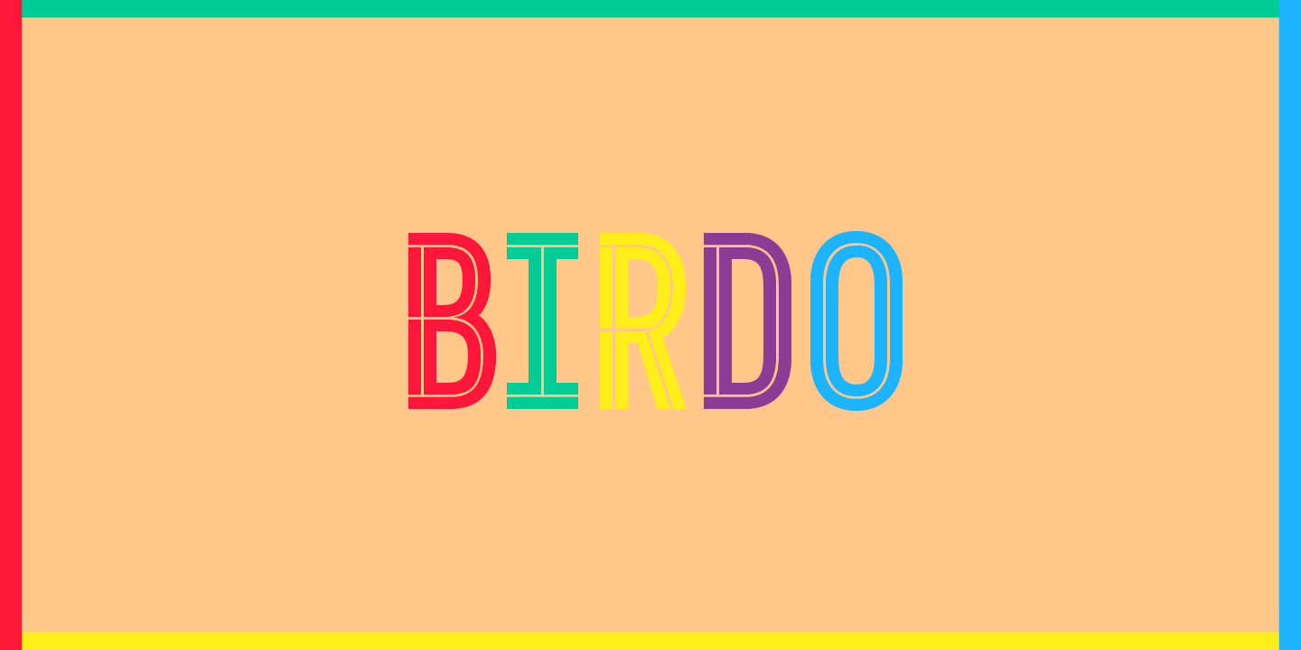 Przykład czcionki Birdo